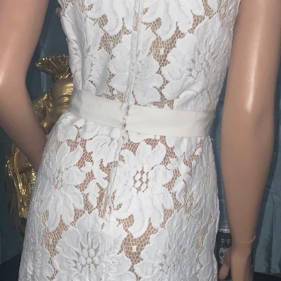 VINTAGE 60’S FLORAL LACE MAXI DRESS W/NUDE SLIP 6 - Picture 10 of 14